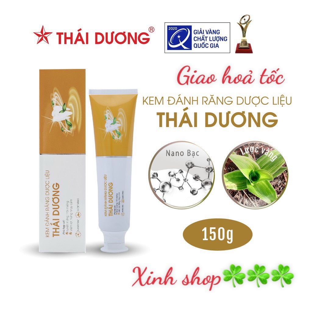 Kem đánh răng dược liệu thái dương (100gr -  150gr )giúp ngăn ngừa nhiệt miệng và vệ sinh răng hiệu quả