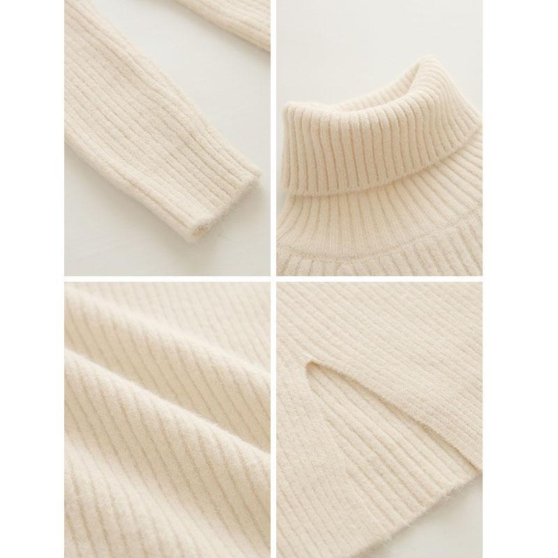 Váy len nữ, váy len tăm dáng dài cổ lọ bản to chất tăm dày mặc cực ấm hàng quảng châu cao cấp đủ màu | BigBuy360 - bigbuy360.vn