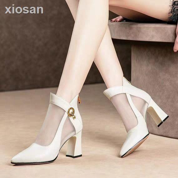 Giày cao gót phối lưới mỏng thời trang mùa xuân hàn quốc 2020 dành cho nữ | BigBuy360 - bigbuy360.vn