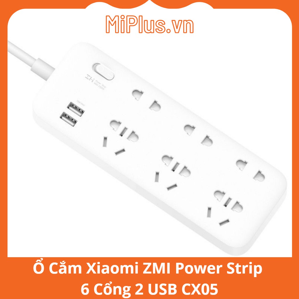 Ổ Cắm Xiaomi ZMI Power Strip 6 Cổng 2 USB CX05