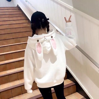 (CÓ ẢNH THẬT) Áo hoodie tai thỏ