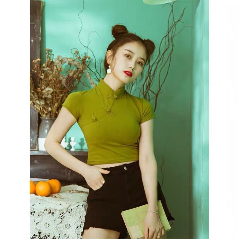 ÁO CROP CỔ TÀU (CÓ SẴN)