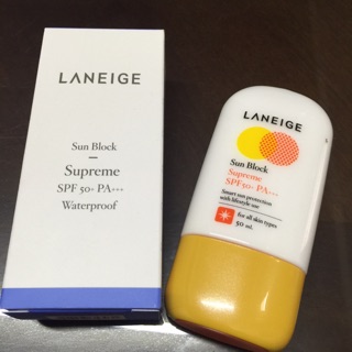 Kem chống nắng chống trôi, dưỡng ẩm Laneige Sun Block Sunpreme SPF50+, PA+++.