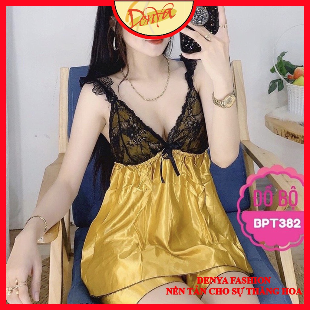 Đồ ngủ sexy bigsize không mút 2 dây phối ren, mịn mịn, quyến rủ, DN2