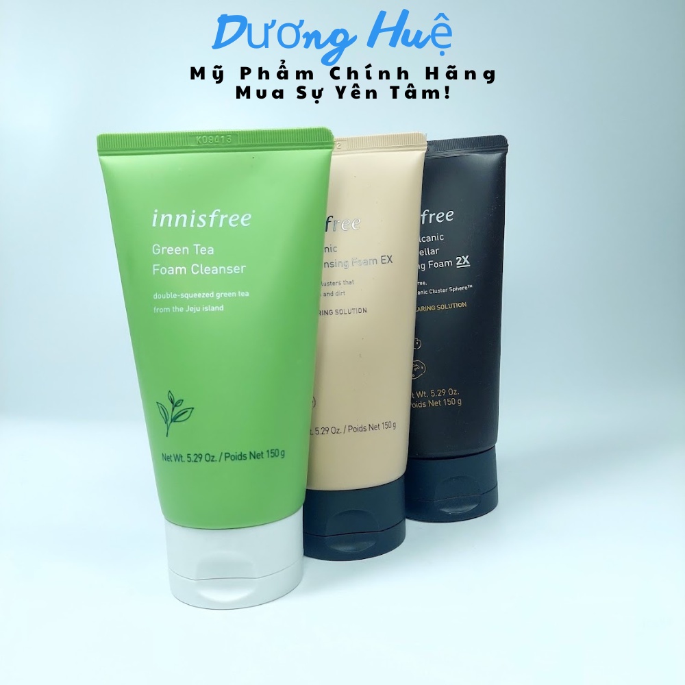 Sữa Rửa Mặt Innisfree Tro Núi Lửa Super Volcanic Pore Micellar Cleansing Foam 2X 150g Hàn Quốc