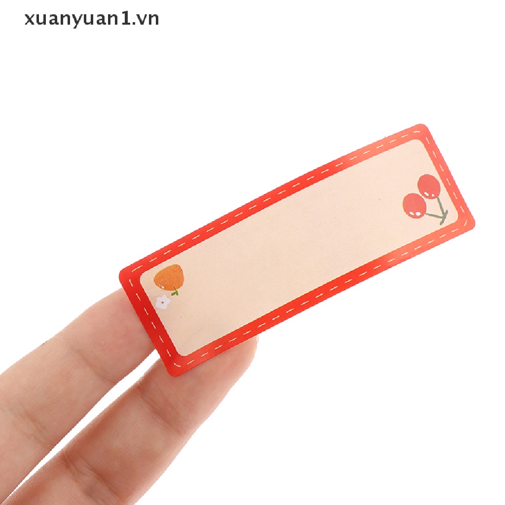 Cuộn 120 Nhãn Dán Ghi Tên Chai Lọ Họa Tiết Hoạt Hình Dễ Thương