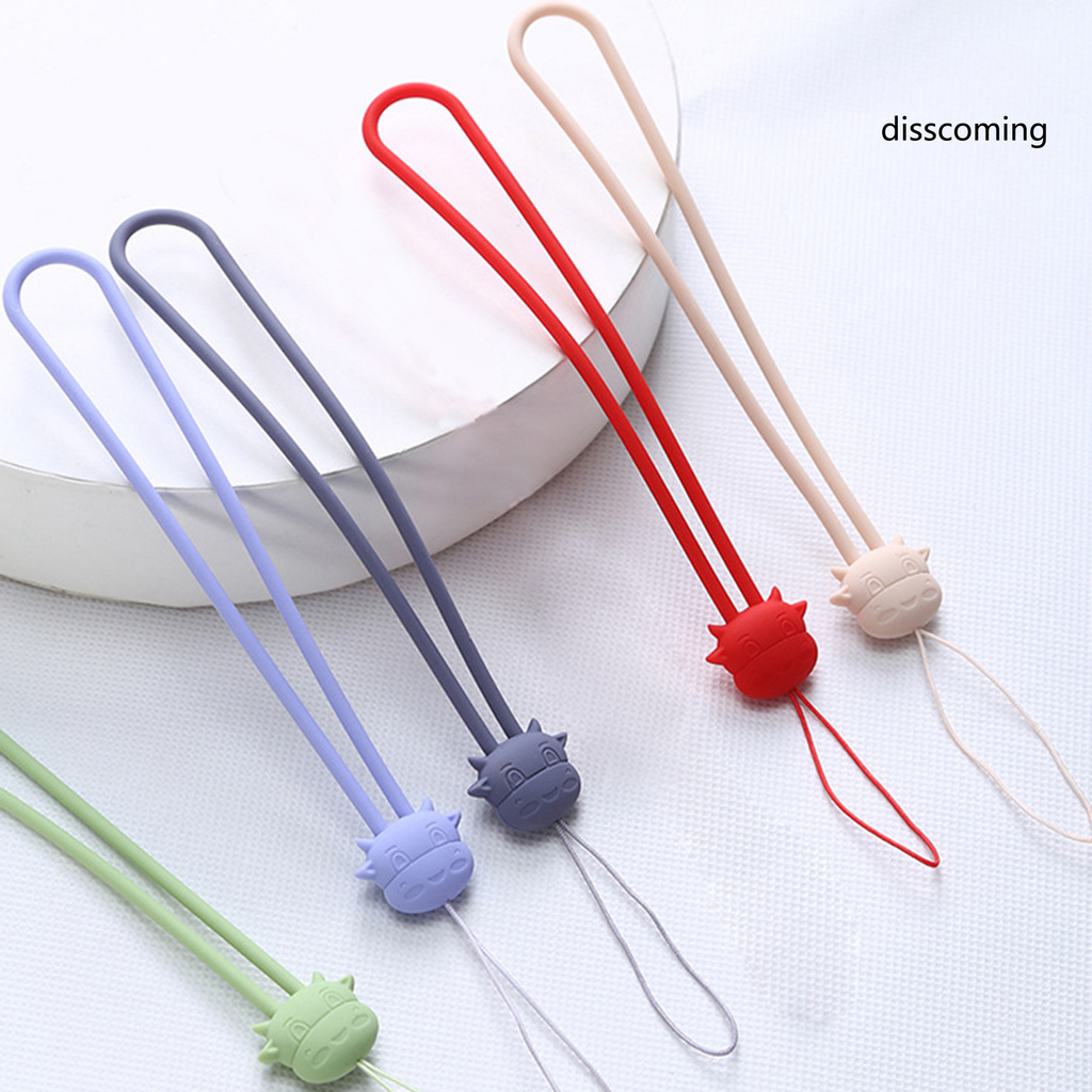 Dây Treo Điện Thoại Hình Đầu Bò Hoạt Hình Bằng Silicon