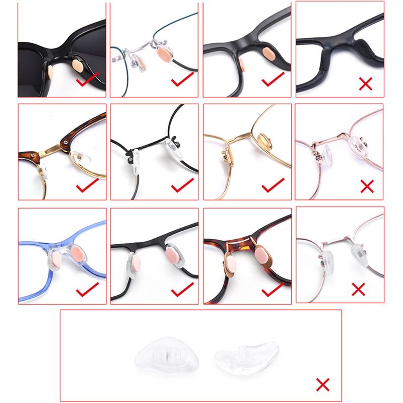 Bộ 10 Cặp Miếng Đệm Mũi Chống Trượt Cho Mắt Kính