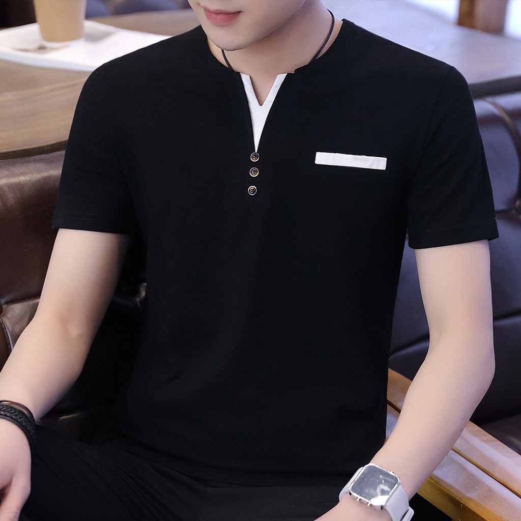 ÁO POLO NAM CỔ TÀU A001 VẢI COTTON CÁ SẤU BAO ĐẸP - FORM ÁO LÊN NAM TÍNH TRẺ TRUNG