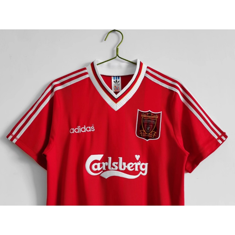 Áo Bóng Đá Ngắn Tay Phong Cách Đội Tuyển Liverpool 1995 / 96 Size S-XXL