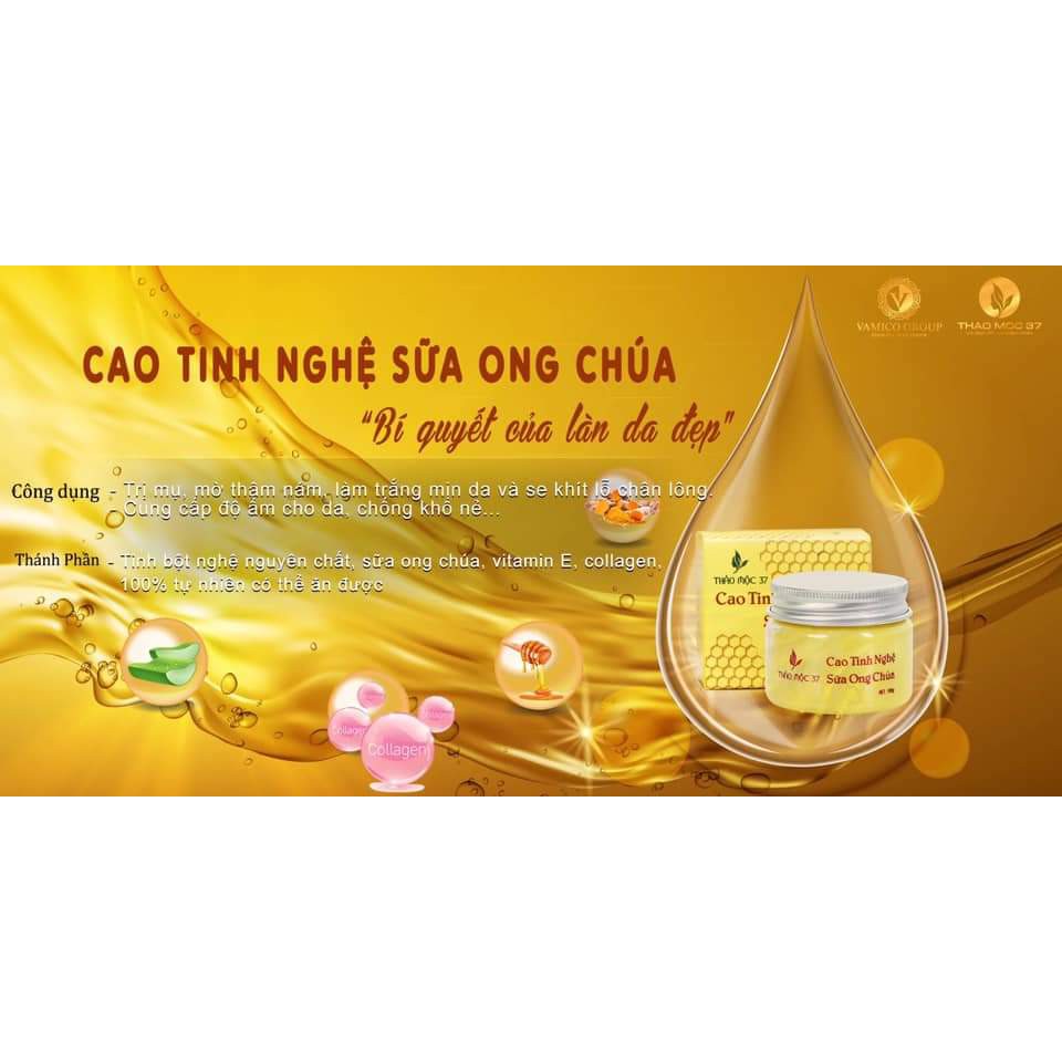 Cao Tinh Nghệ Sữa Ong Chúa Thảo Mộc 37- size 75G