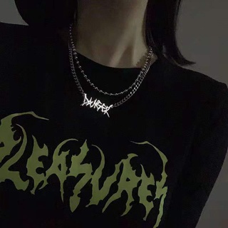 Vòng cổ choker mặt khắc chữ thời trang cá tính