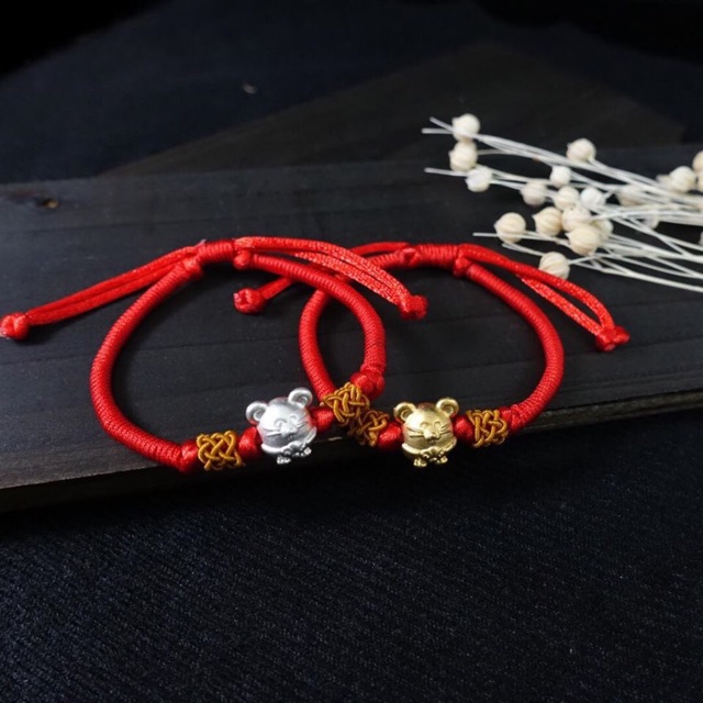 [BẠC THẬT] Charm giáp Chuột vàng mẫu mới 2020-MS03