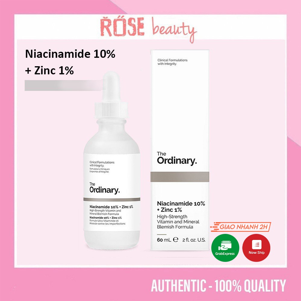 [Mã COS1904 giảm 8% đơn 300K] Serum The Ordinary Niacinamide 10% + Zinc 1% - tinh chất dành cho da dầu, mụn