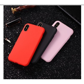 [ IPHONE ] Ốp Lưng Silicon Trơn 5 Màu Đơn Giản - A18