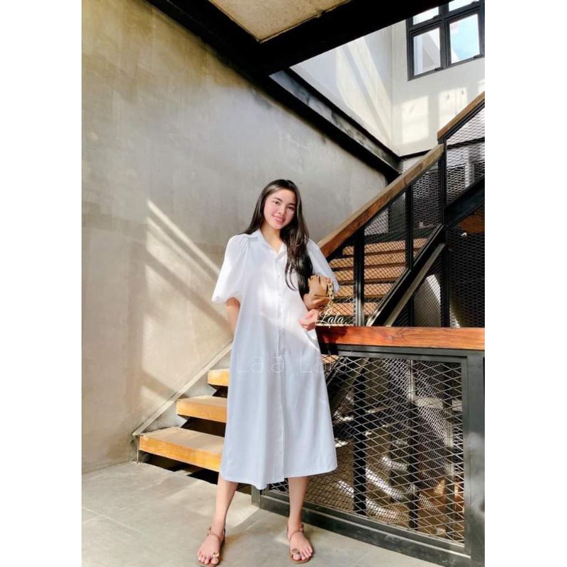 📌 Váy sơ mi suông tay bồng 💯