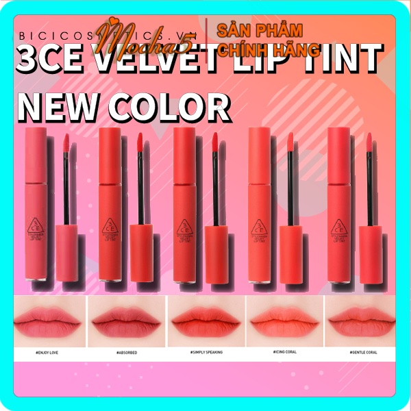 Sỉ son kem 3CE Velvet Lip Tint lì môi, không khô môi NEAR AND DEAR màu hồng đất