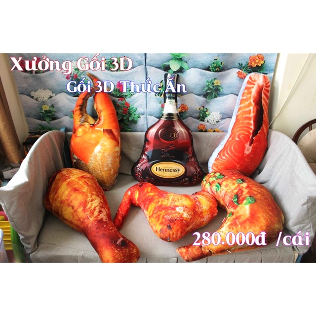GỐI THỨC ĂN 3D