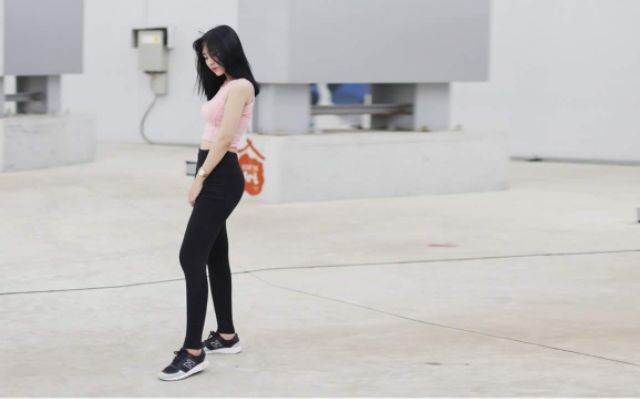 Quần legging lưng liền đen trơn AGE2X | BigBuy360 - bigbuy360.vn