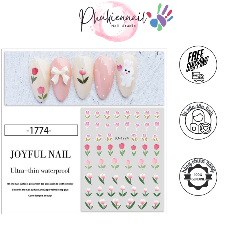 Stick hoa các loại 6 kiểu trang trí nail