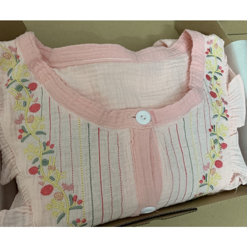 [Order-Có ảnh thật] Bộ đồ ngủ nữ mặc nhà hoạ tiết thêu tay chất xô muslin cao cấp | BigBuy360 - bigbuy360.vn