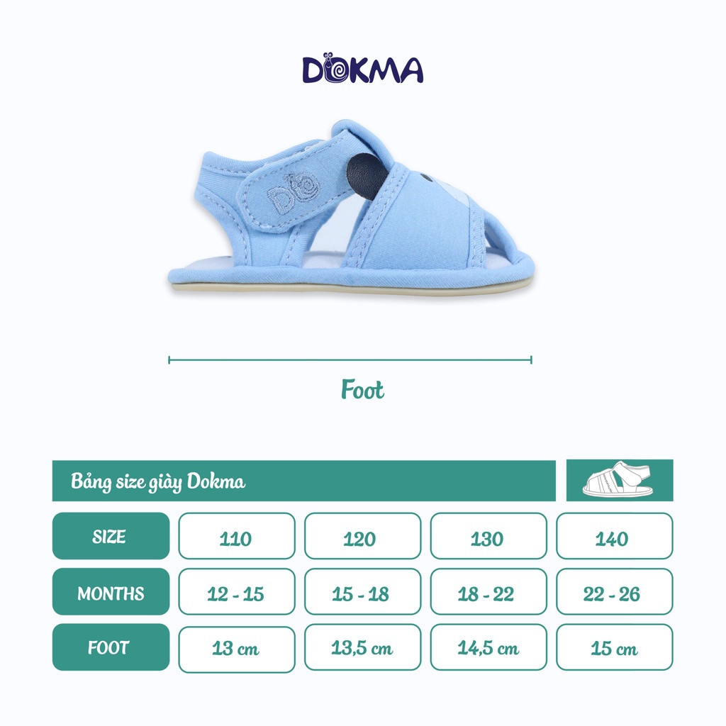 Dép tập đi bé trai bé gái Dokma DS333
