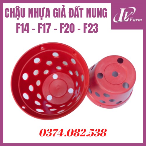 Chậu Nhựa Giả Đất Nung Phi 14-17-20-23 Cm Trồng Hoa Lan, Cây Cảnh