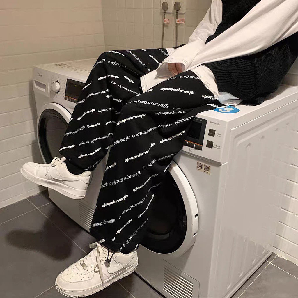 Quần ống suông nam nữ CRO.SS quần ống rộng Unisex cá tính - VIETSTAR