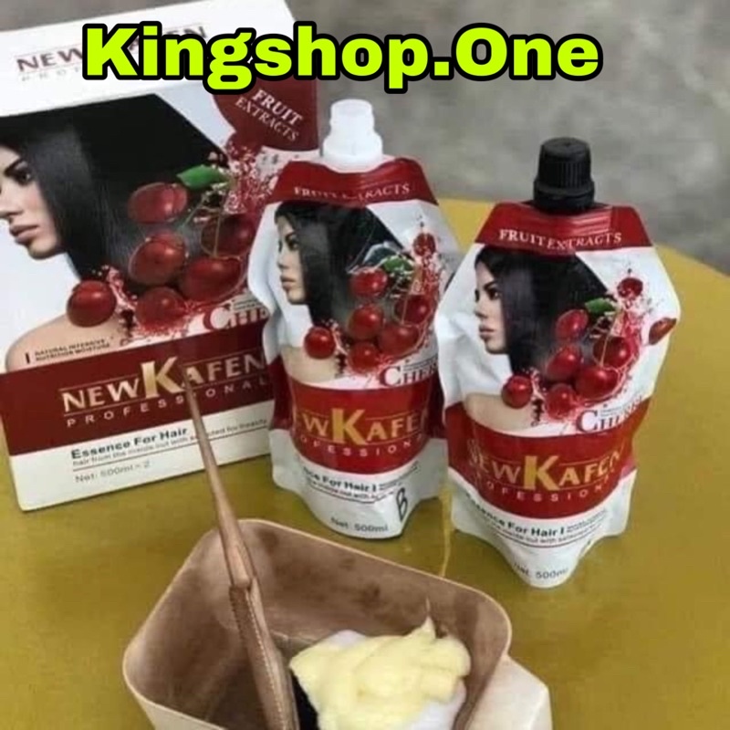 Nhuộm Đen New Kafen. Mẫu mới nhất 2022 Thảo Dược Nhuộm Tóc Hộp 500ML*2 Dùng Để Nhuộm Đen Tóc Không Xót Không Rát Da Đầu