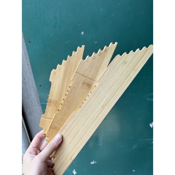 Bộ 3 Chiếc Thước Đo Thẻo Bằng Gỗ Sử Dụng Đo Thẻo Trong Câu Đài 50cm_70cm