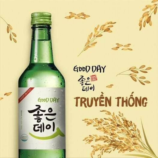 Nước trái cây Soju Hàn Quốc đủ mùi (Truyền thống/Đào/Dâu/Nho/Việt Quất), chai 360ml