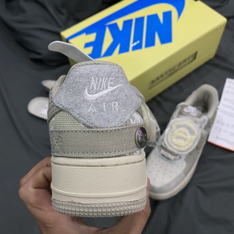 GIÀY AIR AF1 TRAVIS SCOT GREY LAI AU [ FULL BOX +FREE SHIP ]