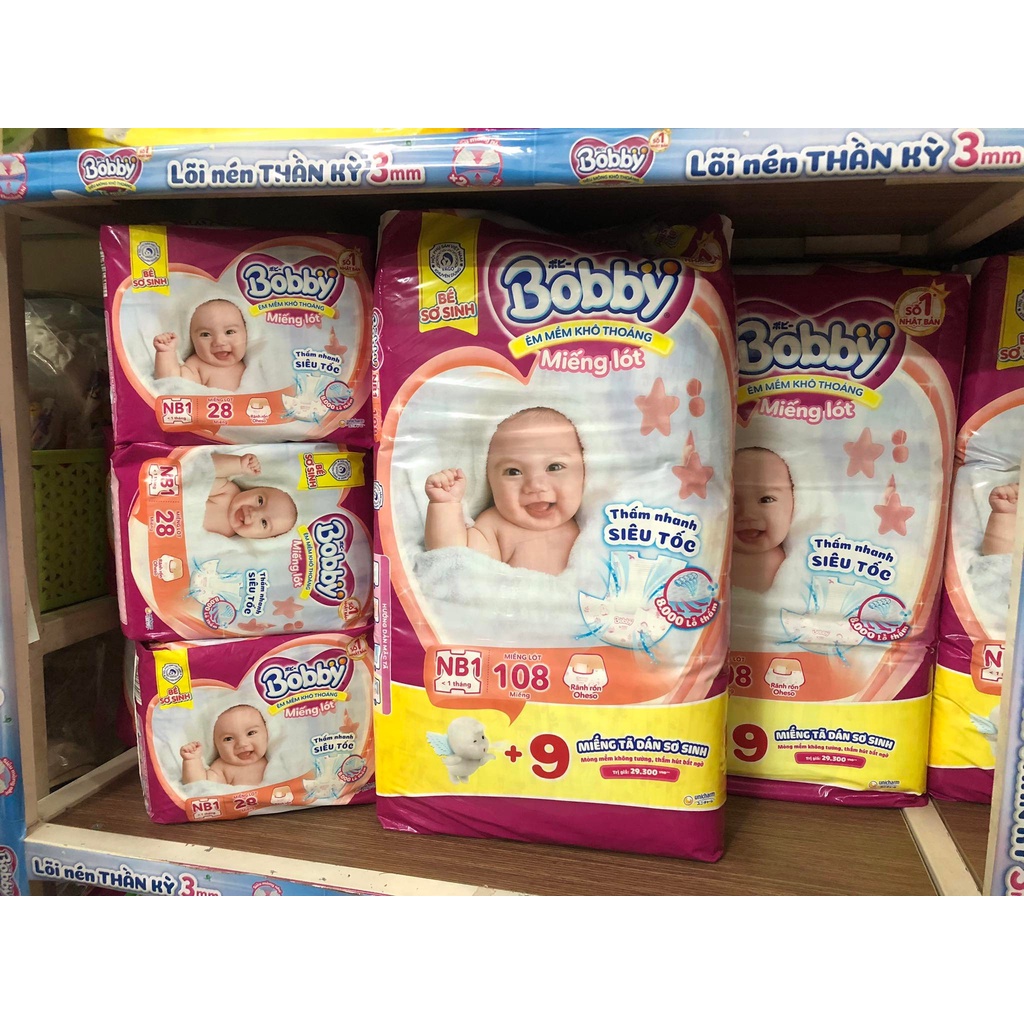 Miếng lót Bobby size Newborn 1 108 miếng
