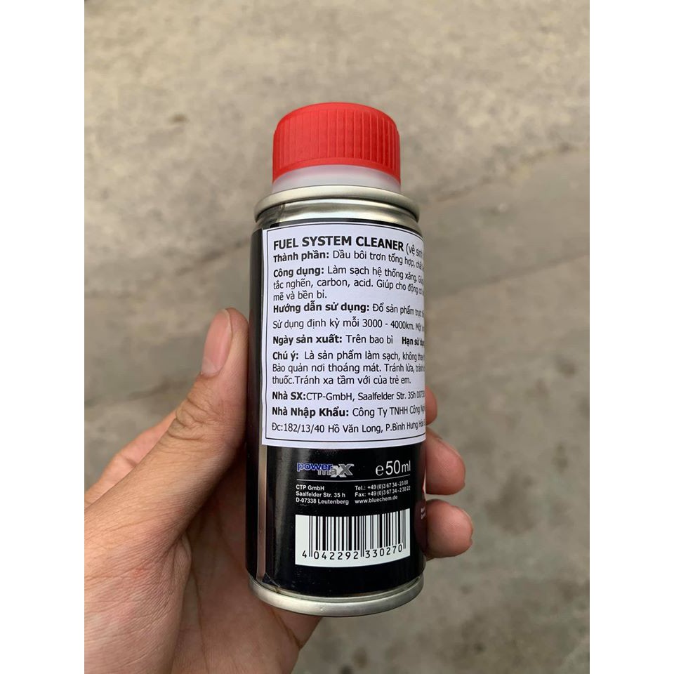 Dung dịch vệ sinh buồng đốt kim phun,hệ thống nhiên liệu Bluechem Fuel System Cleaner 50ml