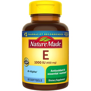 Vitamin e 1000 iu nature made 60 viên