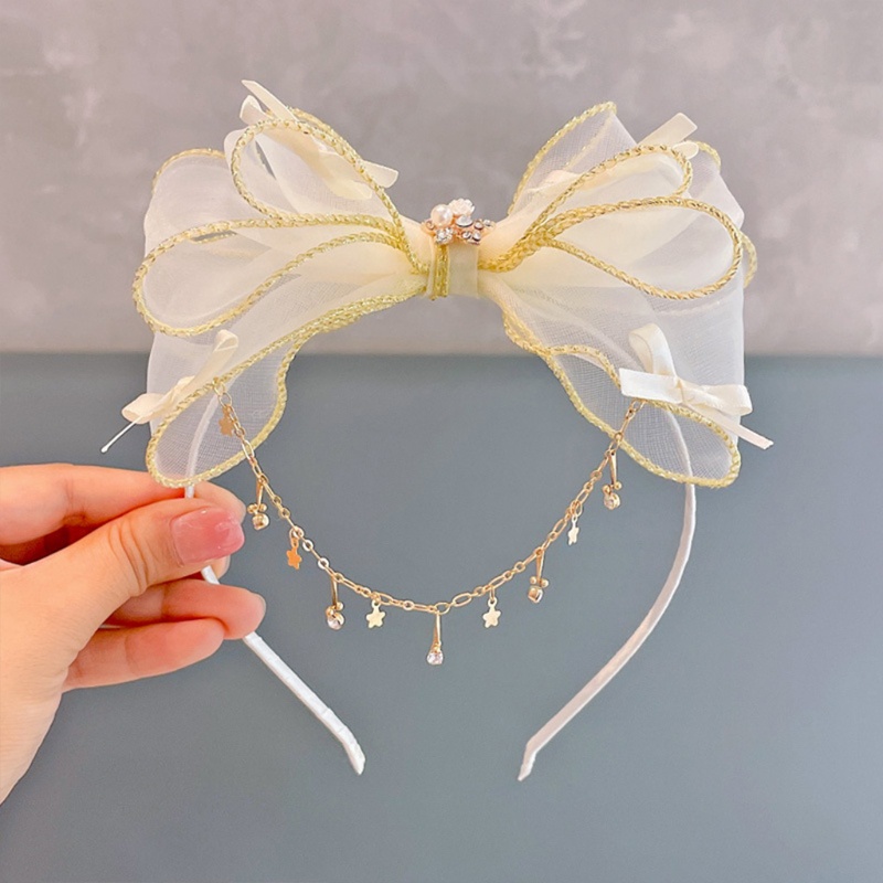 Kẹp Tóc Hình Nơ Lớn Bằng Vải Organza Phong Cách Lolita