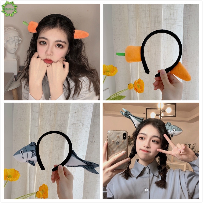 Set Kẹp Tóc Hình Củ Cà Rốt / Cá Dễ Thương Cho Bé Gái