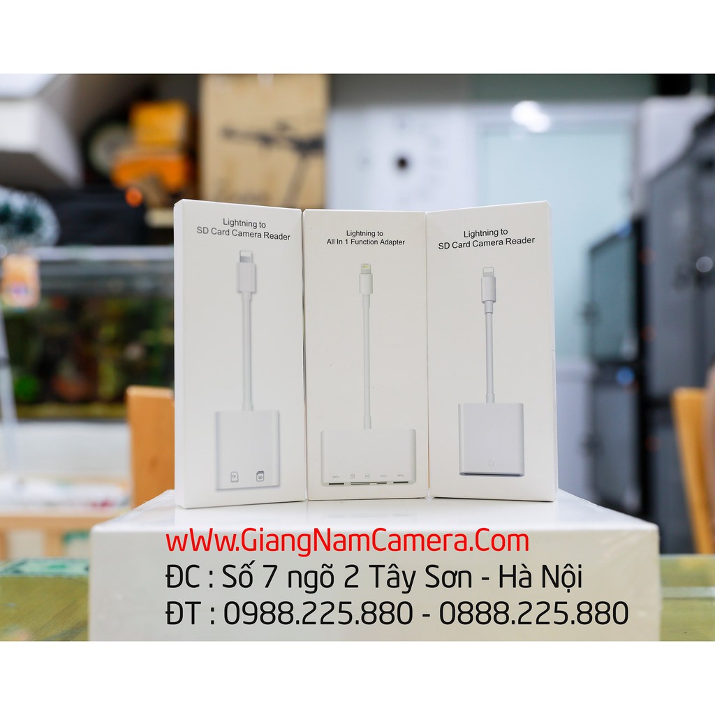 Đầu Đọc Thẻ OTG SD Cho IPhone, IPad, Samsung .