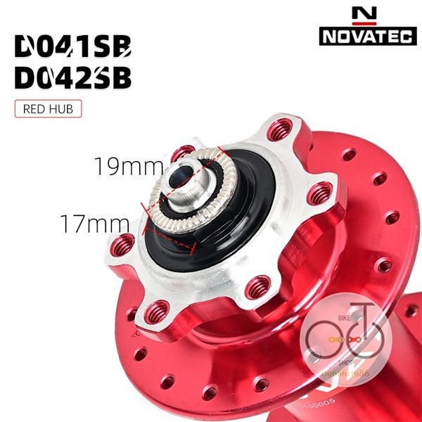 Hub  trước sau  xe đạp NOVATEC Full bạc đạn 32,34 lỗ