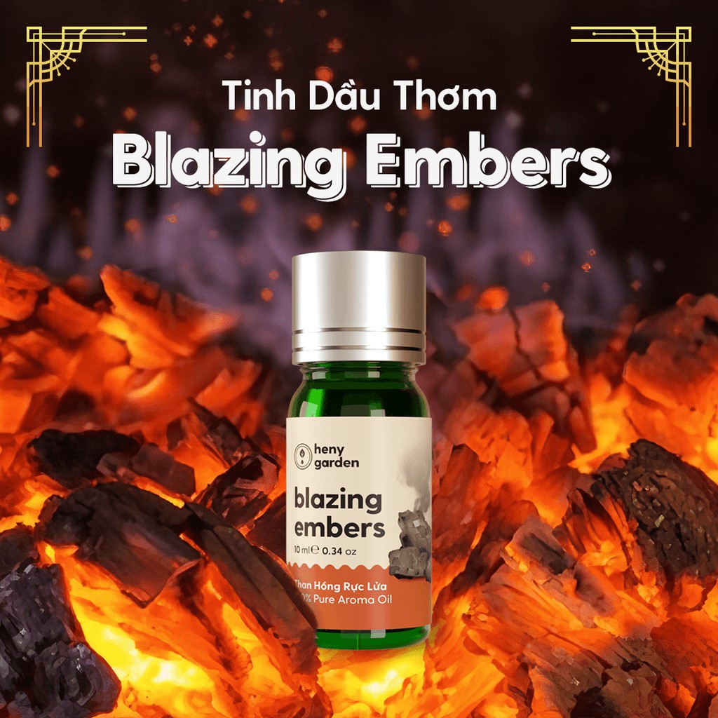 Tinh Dầu Phối Hương Blazing Embers (Gỗ Trầm Khói) Làm Nến Thơm, Xông Thơm Phòng HENY GARDEN