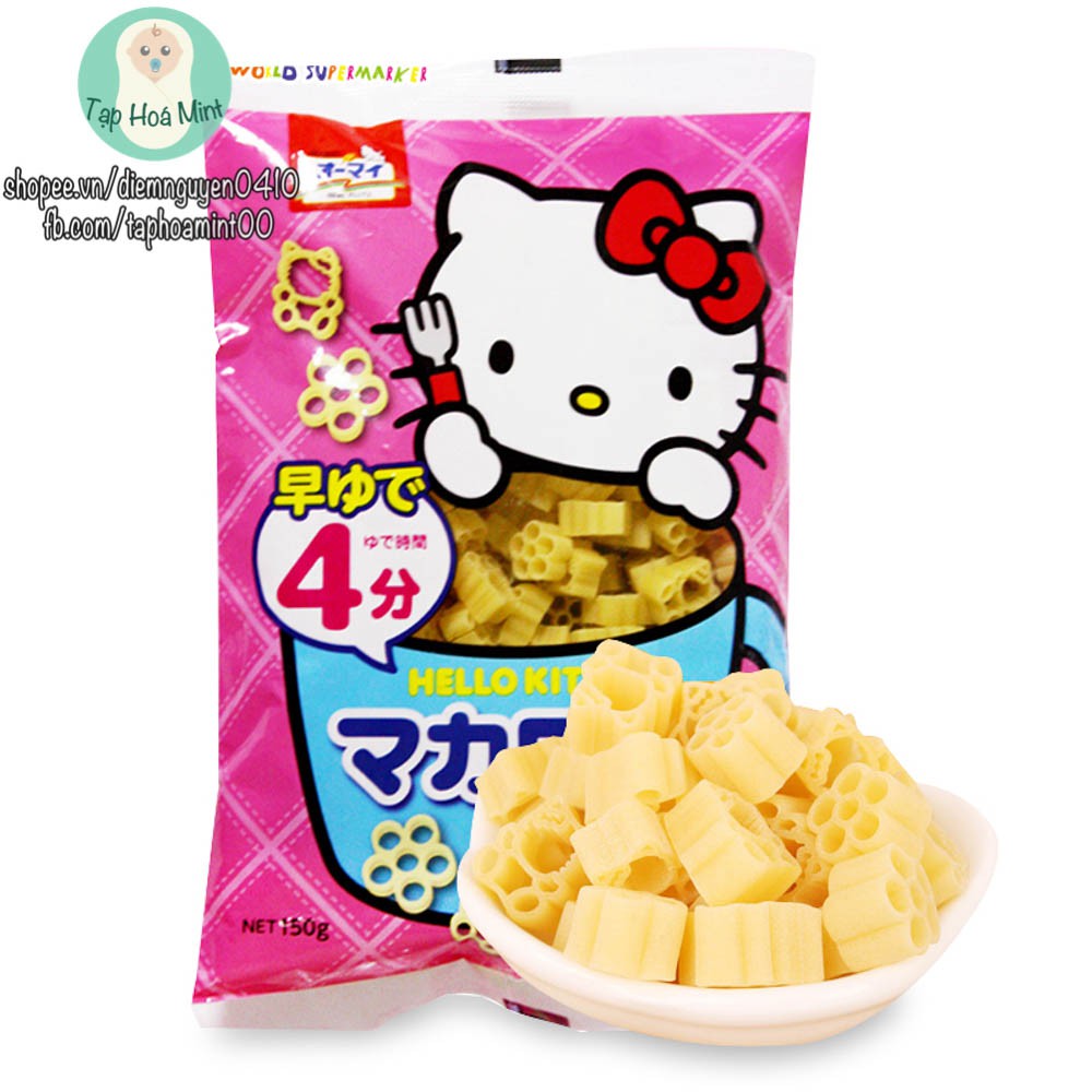 [Date 02/2022] Mì Nui Hello Kitty Nhật 150g - Ăn Dặm Cho Bé 9m+