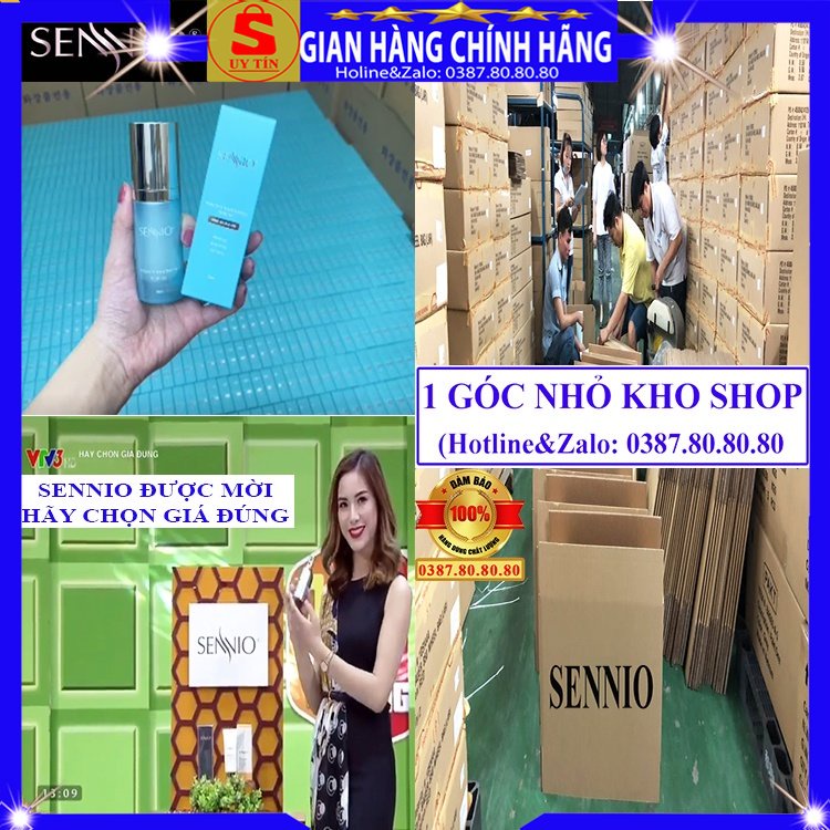 Tinh chất serum tái sinh phục hồi dưỡng trắng căng bóng da mặt cổ tốt chính hãng Sennio hàn quốc cho nam nữ bà bầu kem