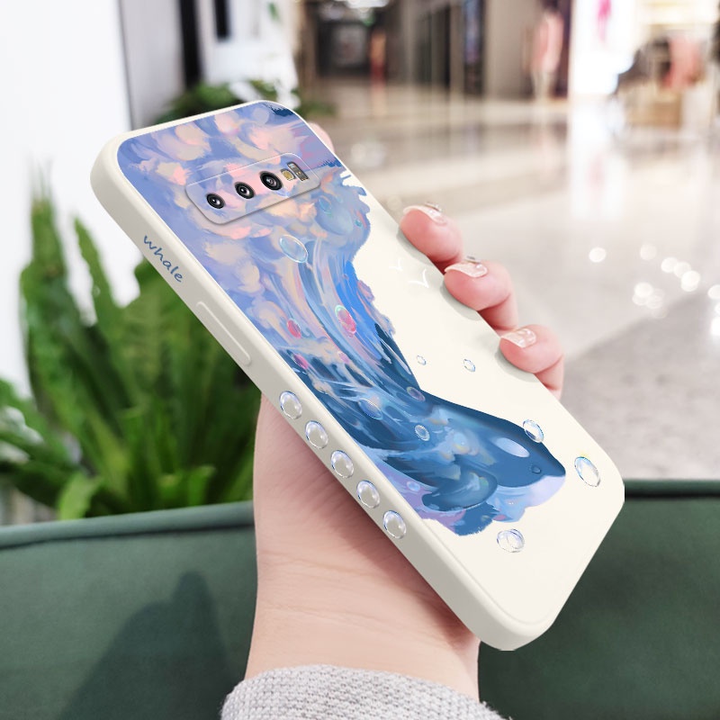 Ốp Điện Thoại Hình Cá Voi Cho Samsung Galaxy S10 S10E Plus S9 Plus