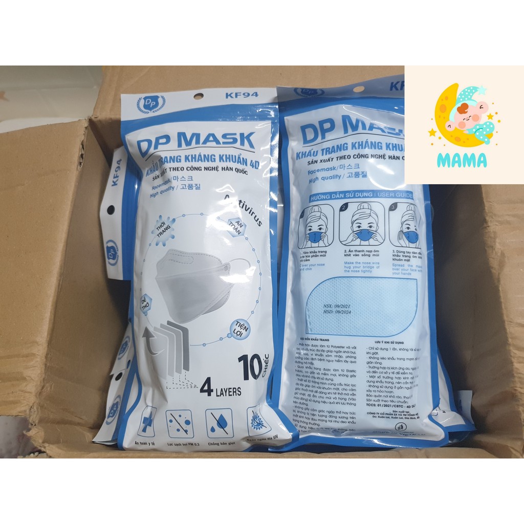 Khẩu Trang KF94 Đại Phát Set 10 Cái Kháng Khuẩn 4D Hàng Công Ty | BigBuy360 - bigbuy360.vn