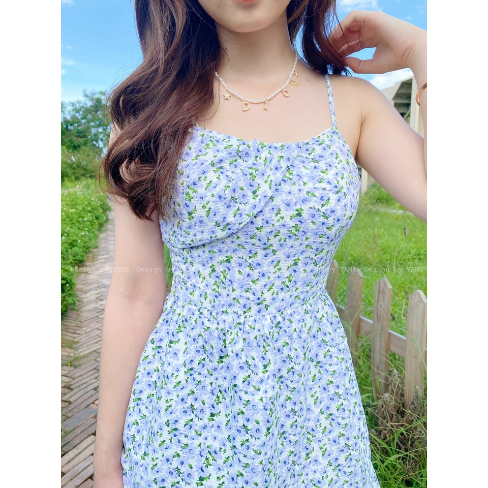 Váy maxi hoa dáng dài đầm đi biển 3 tầng chất vải hoa tằm cao cấp bigsize nữ YAME
