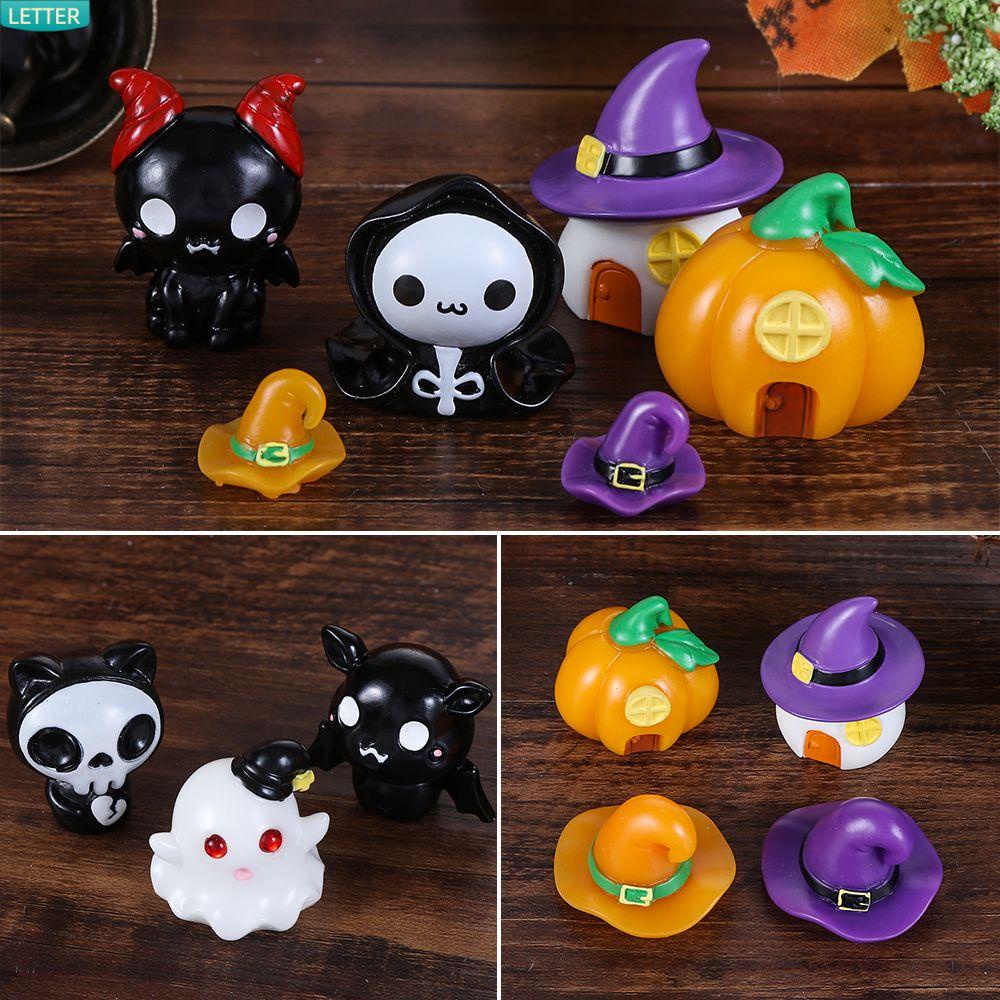 1 Mô Hình Trang Trí Phong Cảnh Halloween Mini Bằng Nhựa Resin Dễ Thương