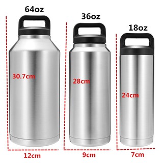 Bình đựng nước chất liệu thép không gỉ 18oz/36oz/64oz