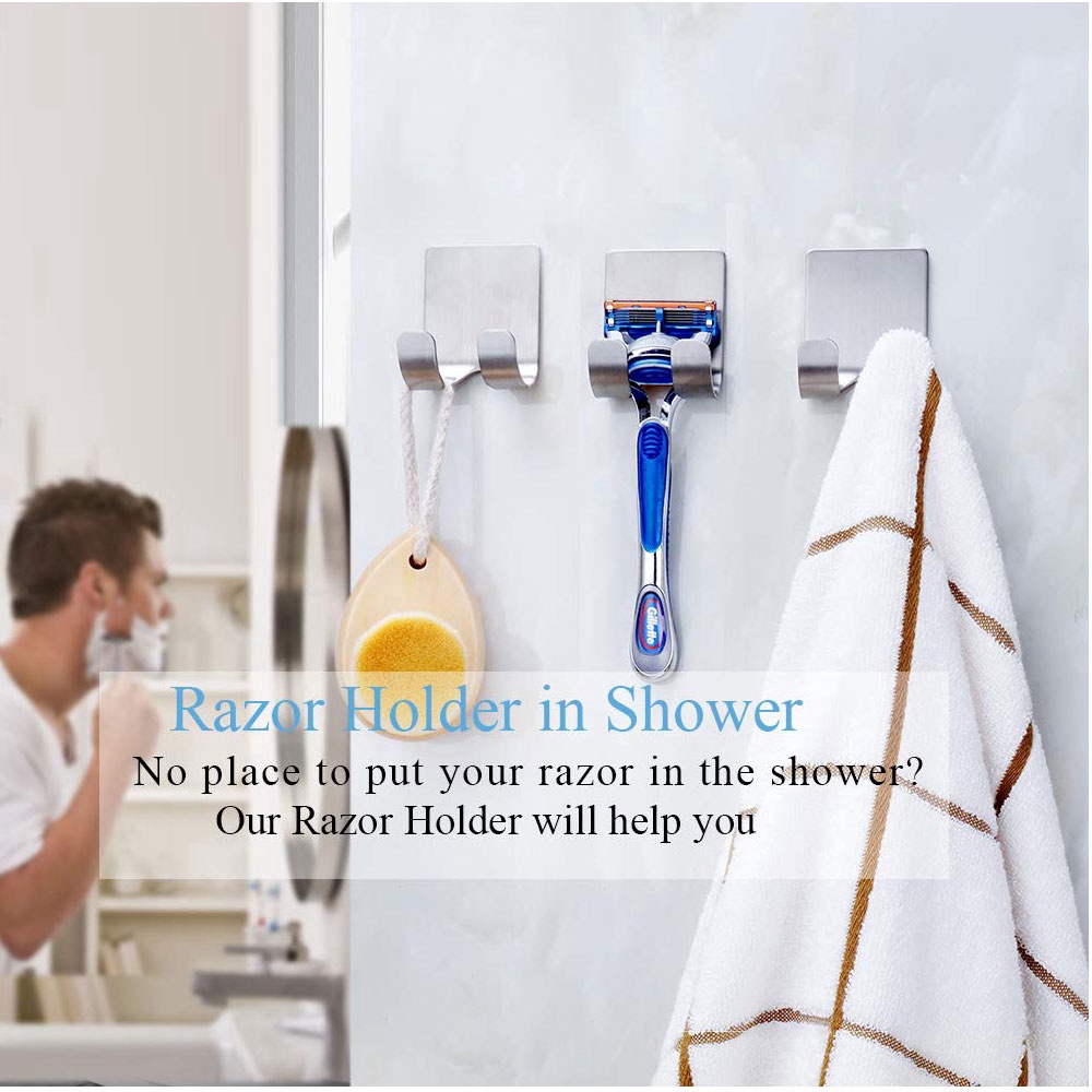 Giá Đỡ Dao Cạo Râu / Dao Cạo Râu Bằng Thép Không Gỉ Tiện Dụng Cho Phòng Tắm / Nhà Bếp