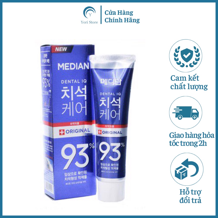 Kem đánh răng Median Dental IQ 93% Hàn Quốc Giúp Răng Trắng Sáng 120g