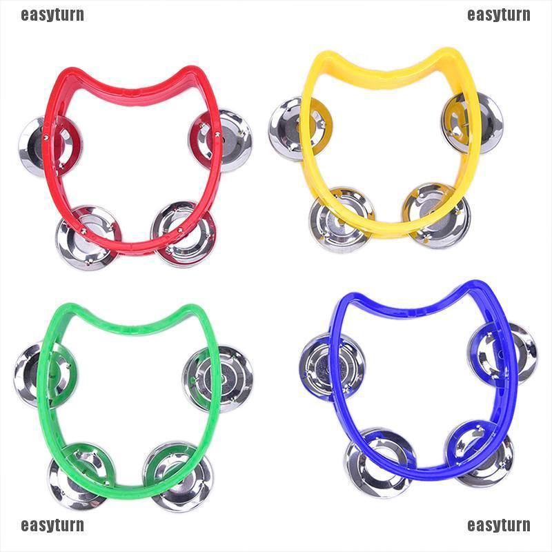 🌸ĐẦY ĐỦ 🌸Hand Held Tambourine Metal Bell Plastic Percussion for KTV Party Kid Game Toy